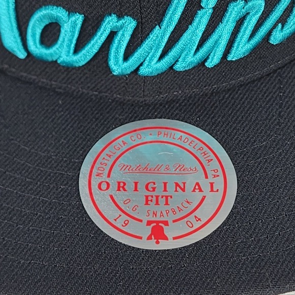Florida Marlins Retro Snapback Hat Mens OS Black Mitchell & Ness Cooperstown Cap - Picture 4 of 12